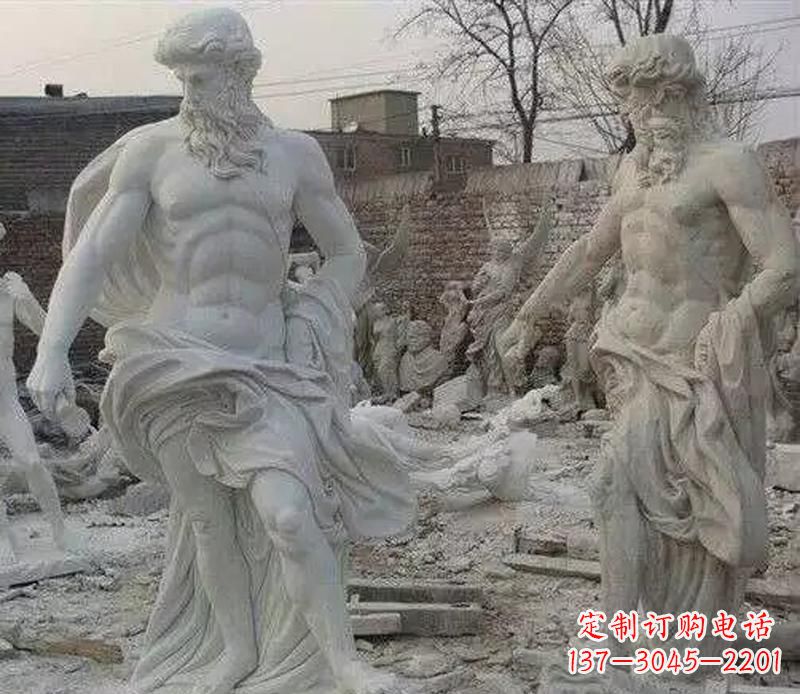 南京西方阿基米德人物石雕