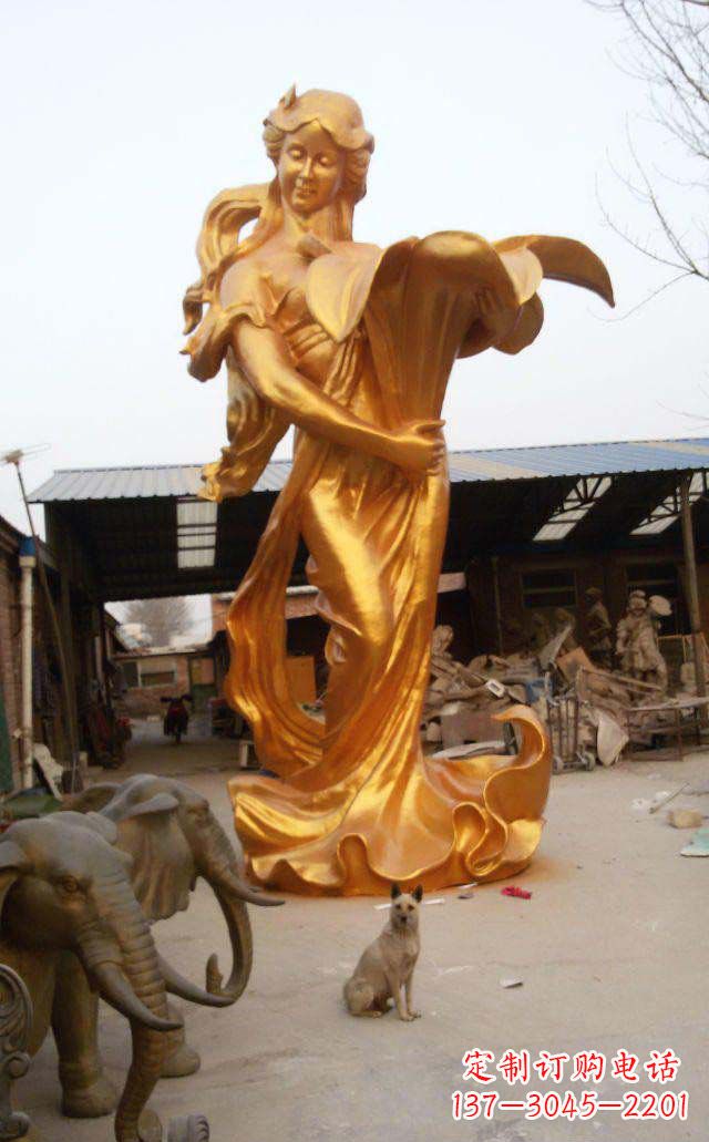 南京西方美女人物铜雕