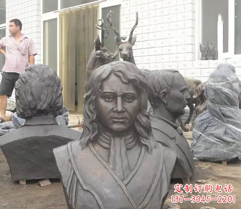 南京西方名人胸雕铜雕