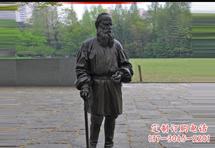 南京西方名人托尔斯泰铜雕