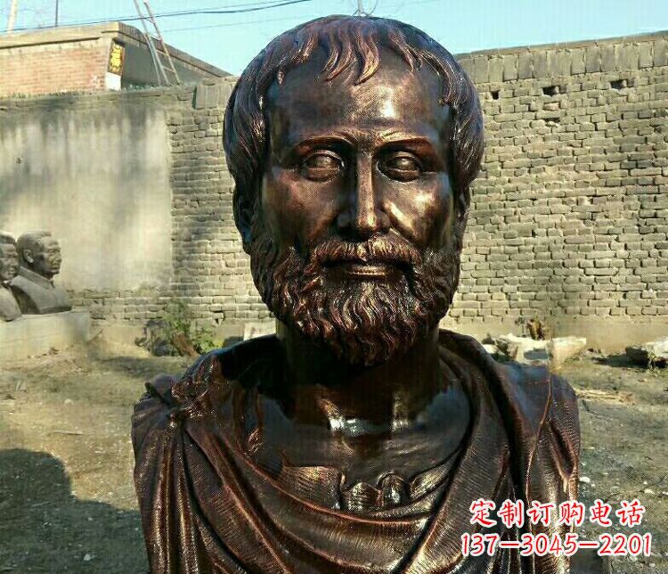 南京西方名人亚里士多德胸像铜雕