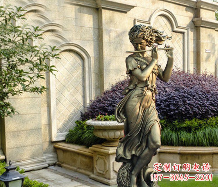 南京西方女人别墅景观铜雕塑