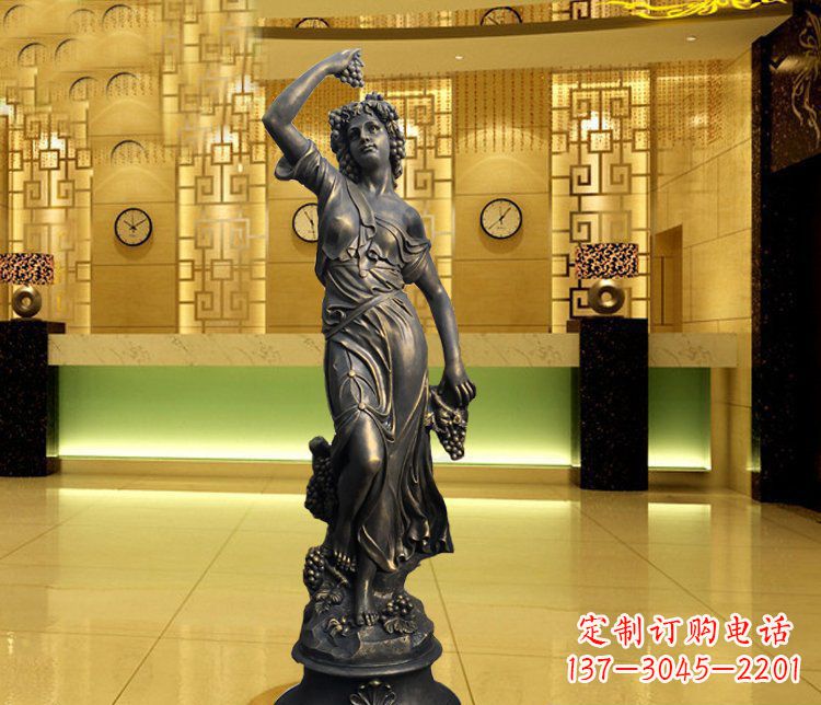 南京西方女人别墅景观铜雕塑 (2)