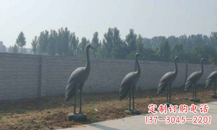 南京仙鹤抽象铜雕 (2)