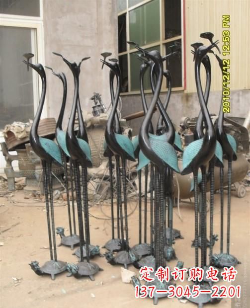 南京仙鹤动物铜雕