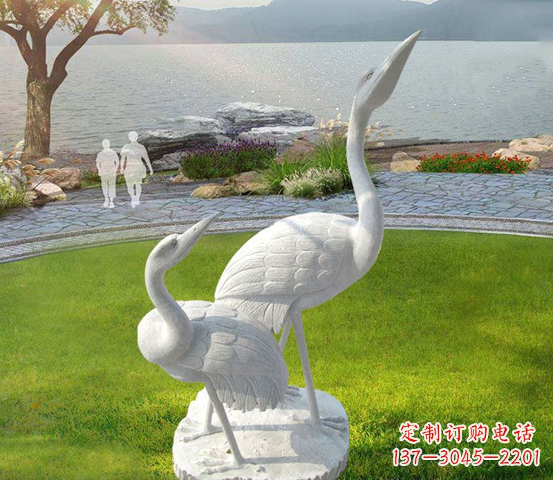 南京仙鹤石雕公园动物雕塑