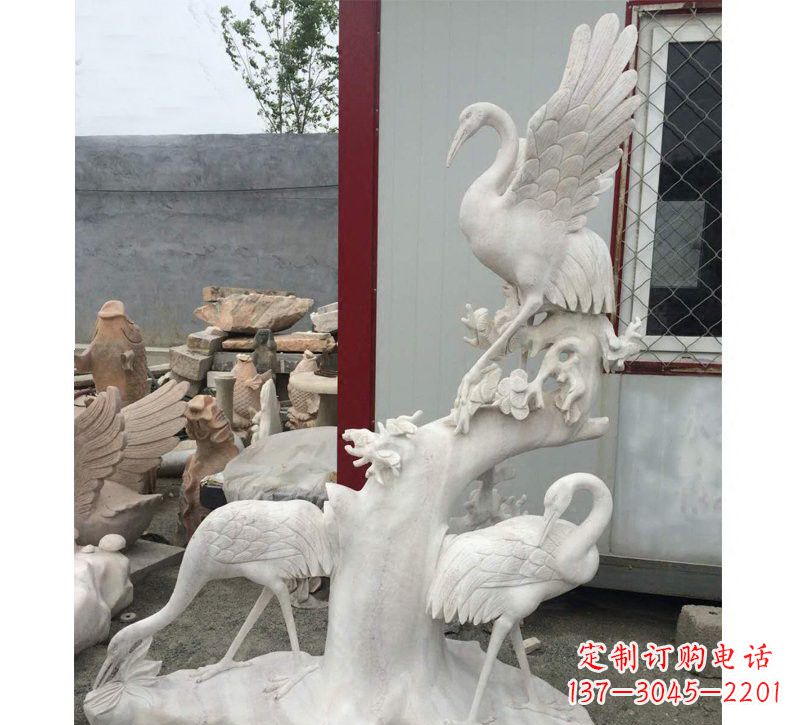 南京仙鹤松树石雕