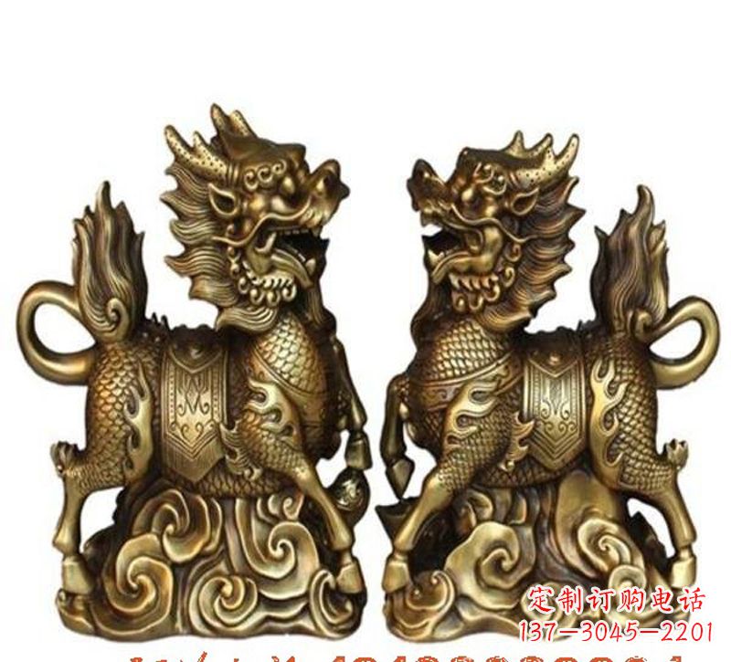 南京祥云麒麟铜雕