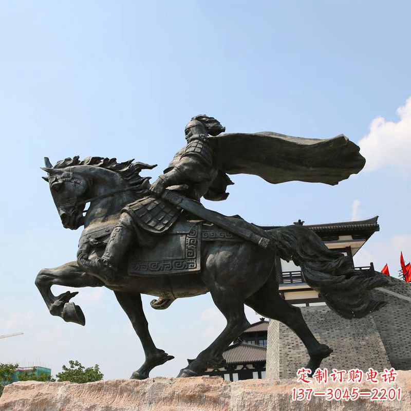 南京项羽骑马铜雕景观雕塑-景区景点历史名人西楚霸王雕像