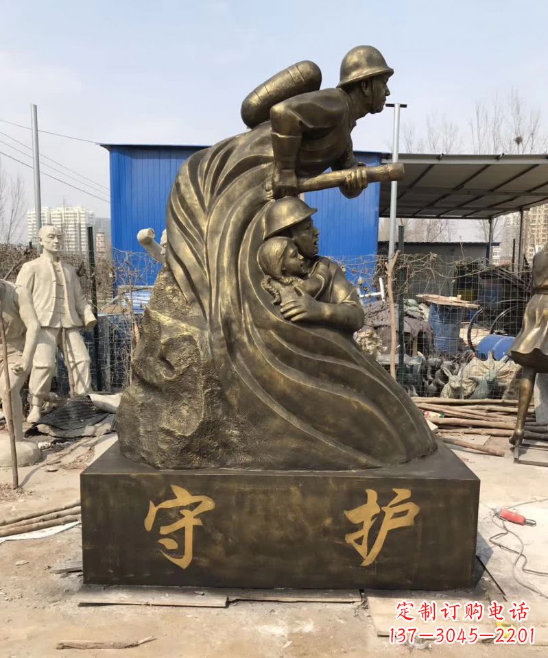 南京消防员铜雕112