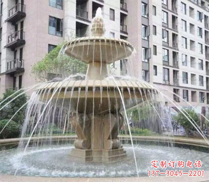 南京小区大型喷泉景观石雕
