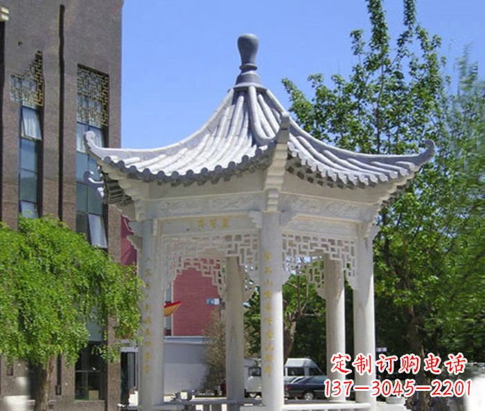 南京小区景观大理石凉亭