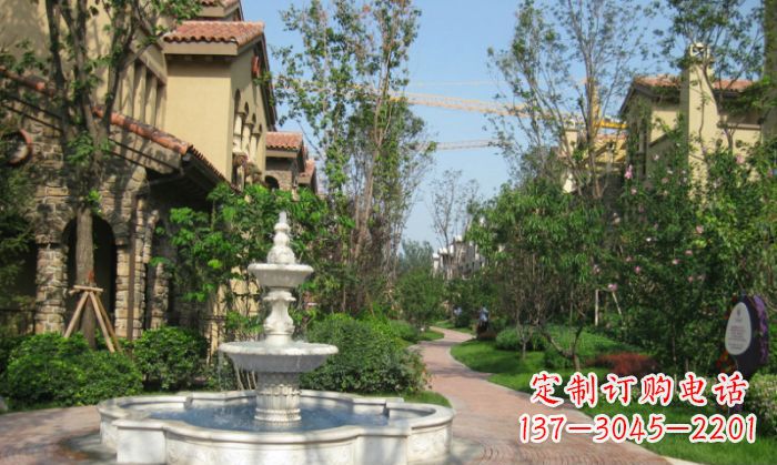 南京小区景观大理石喷泉石雕 (5)