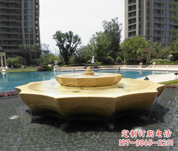 南京小区景观大理石喷泉石雕 (6)