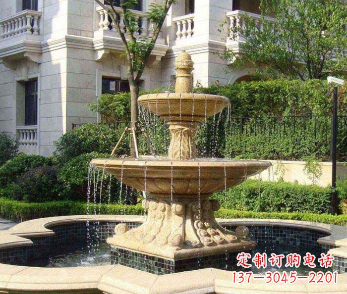 南京小区景观大型喷泉石雕 (2)