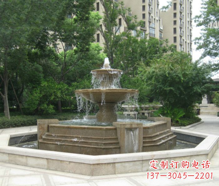 南京小区景观大型喷泉石雕 (7)