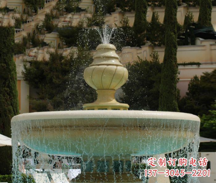 南京小区景观多层喷泉石雕_2