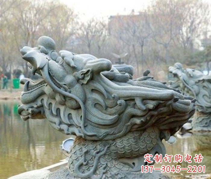 南京小区景观龙头喷泉石雕