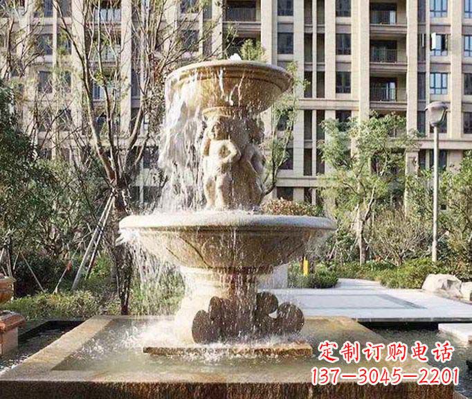 南京小区景观欧式喷泉石雕 (3)