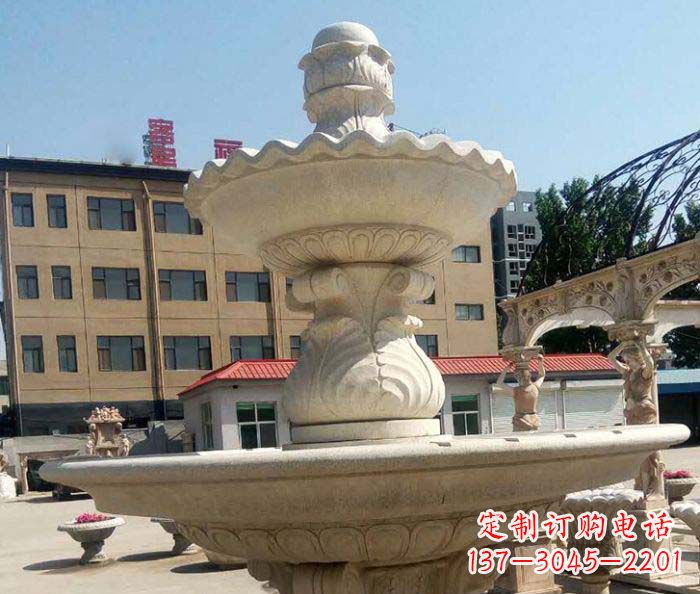 南京小区景观砂岩大型喷泉石雕