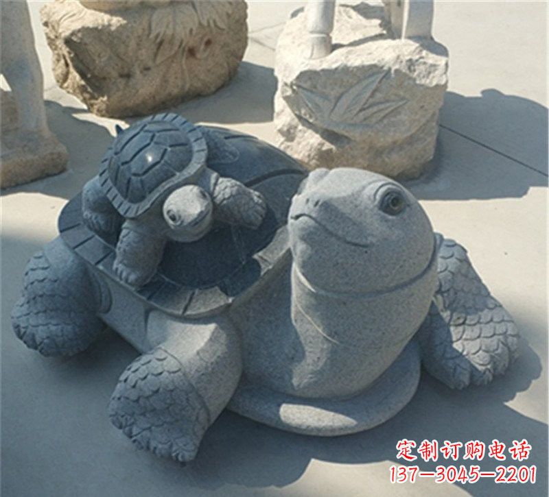 南京小区母子乌龟石雕