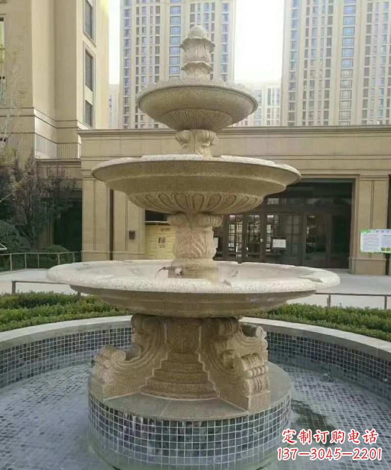 南京小区喷泉石雕 (2)