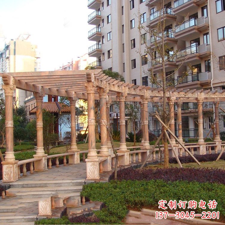 南京小区石雕花架长廊