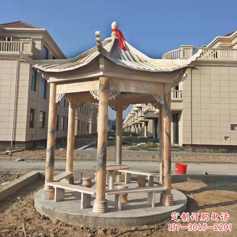 南京小区庭院石雕凉亭