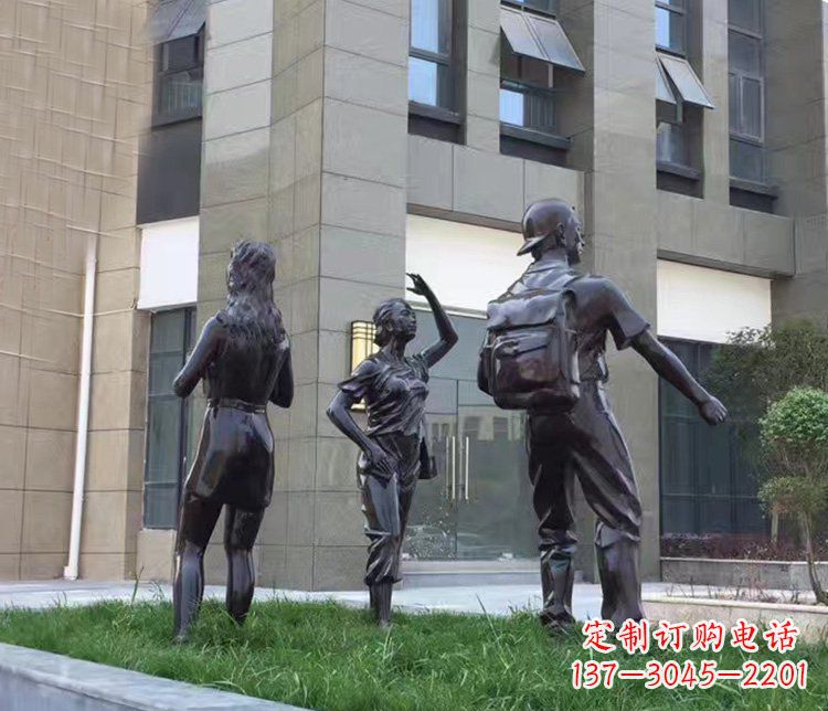 南京小区铜雕美女人物雕塑