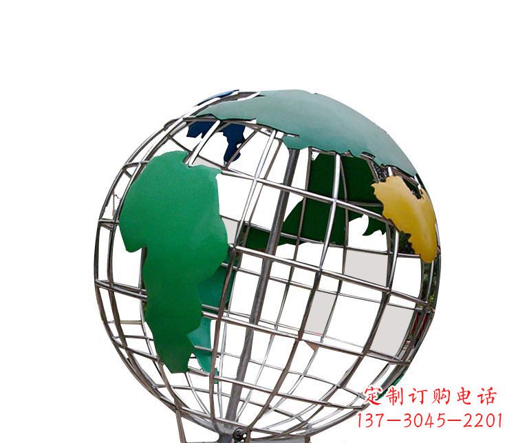 南京校园不锈钢地球仪摆件雕塑