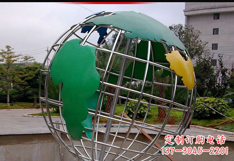 南京校园不锈钢地球仪造型雕塑