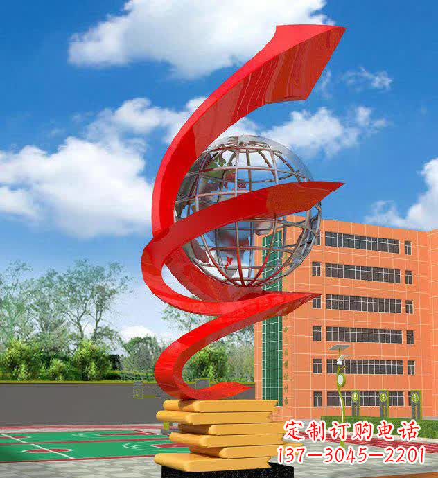 南京校园不锈钢书籍标志雕塑