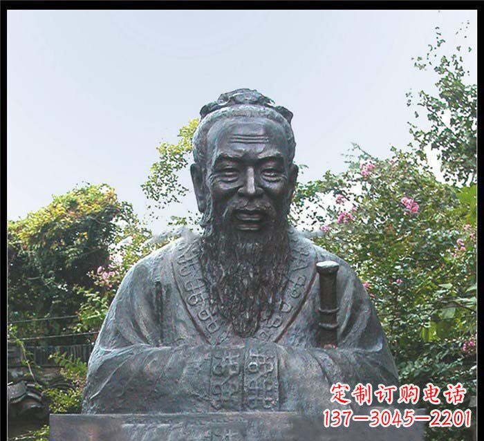 南京校园大型孔子头像铜雕