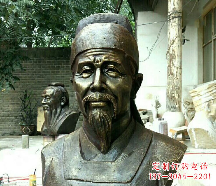 南京校园杜甫胸像铜雕