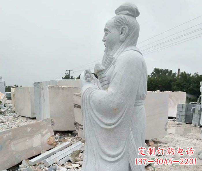 南京校园景观孔子石雕