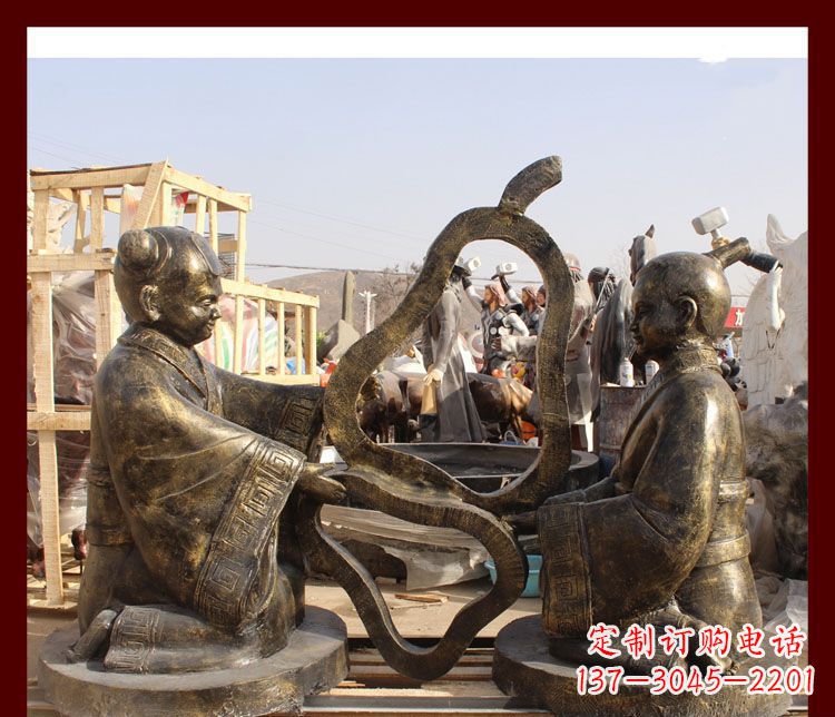 南京校园孔融让梨铜雕