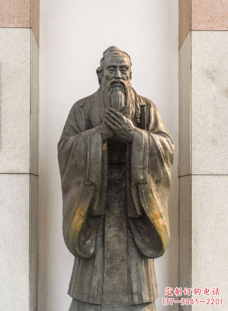 南京校园孔子名人铜雕