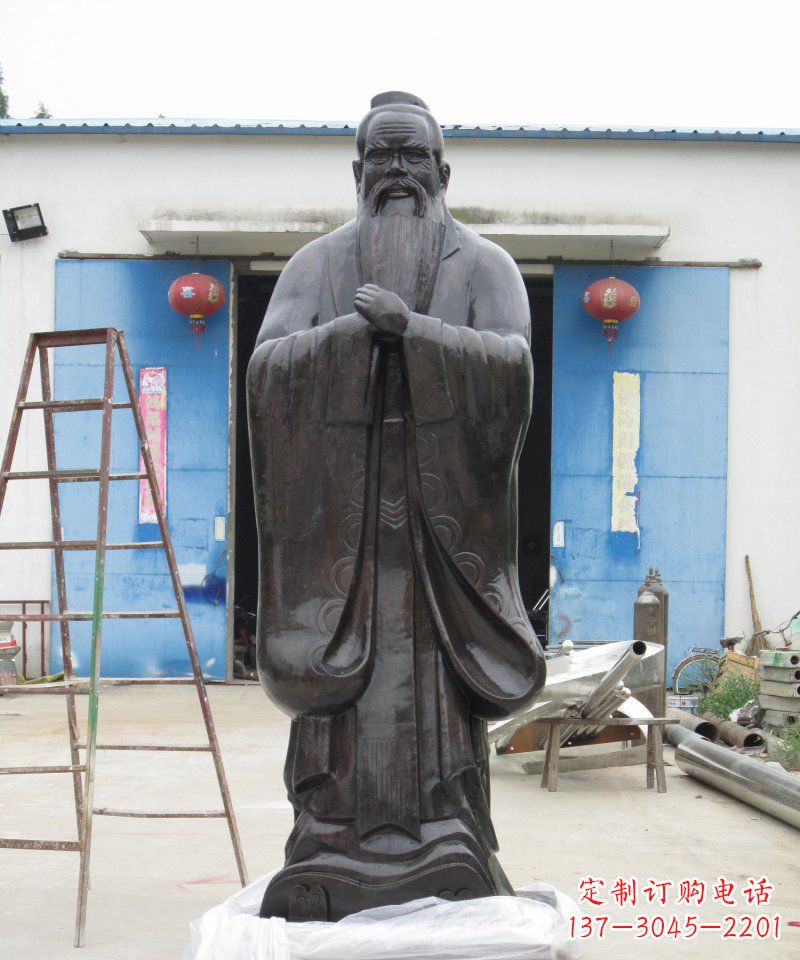 南京校园老子古代名人铜雕