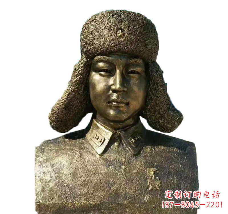 南京校园雷锋头像铜雕