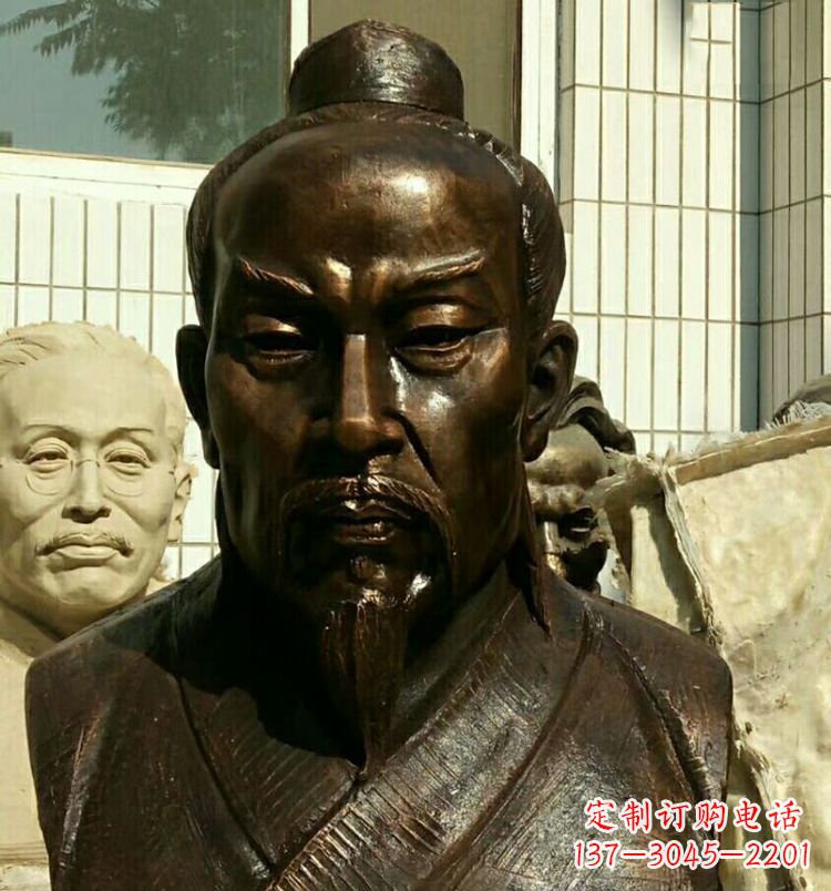南京校园孟子胸像铜雕