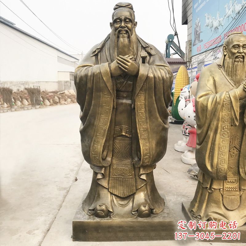 南京校园名人孔子铜雕
