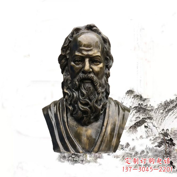 南京校园名人苏格拉底头像雕塑