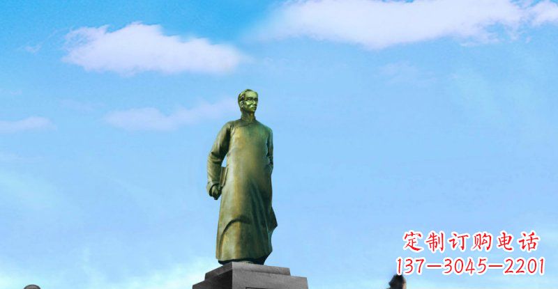 南京校园朱自清近代名人铜雕