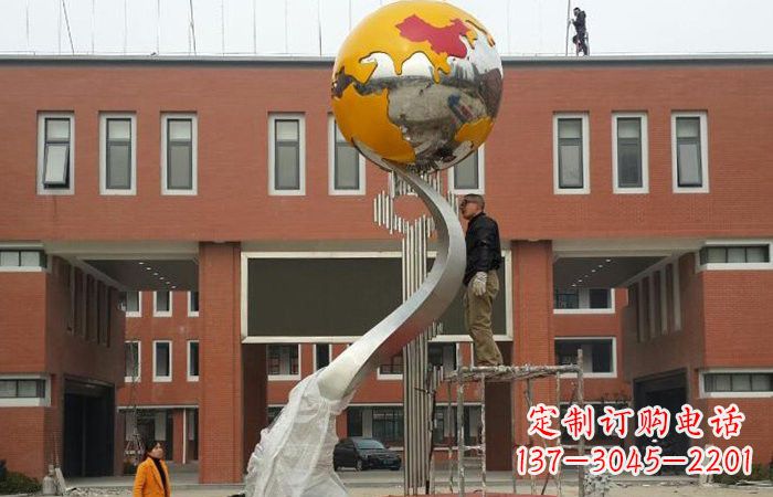南京学校不锈钢地球雕塑