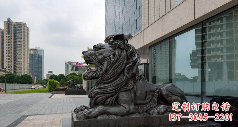 南京银行铜狮子汇丰狮铜雕