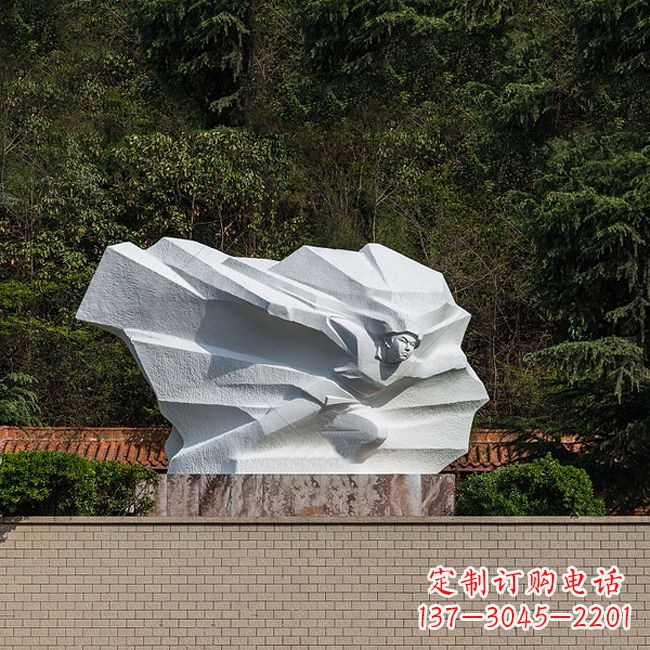 南京英雄人物黄继光景区景点汉白玉石刻雕塑