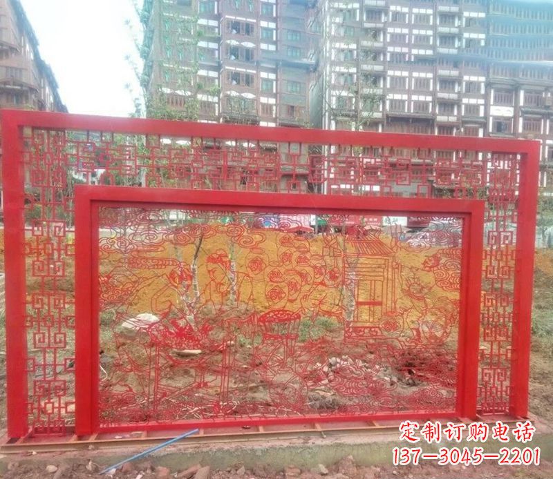 南京迎春福字剪纸雕塑
