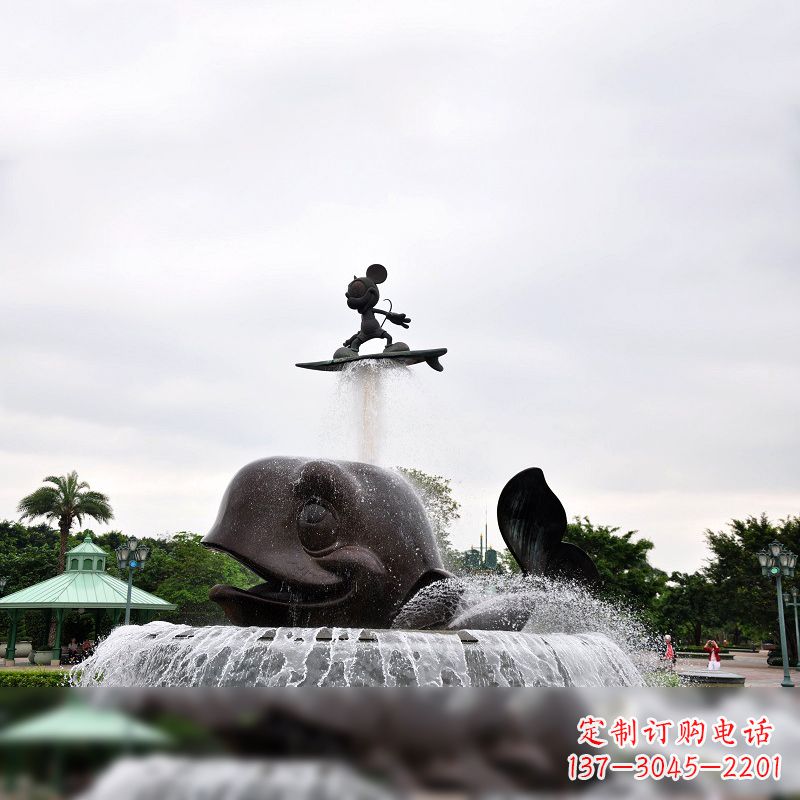 南京鱼和小孩水景喷泉