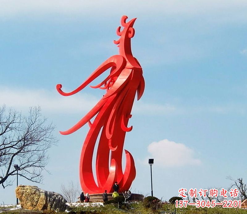 南京园林不锈钢凤凰雕塑