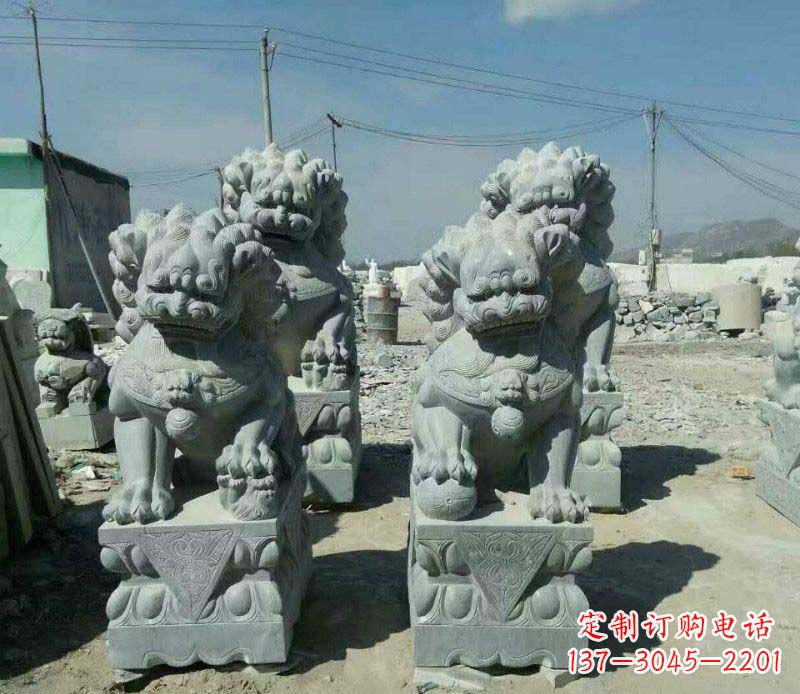 南京园林仿古狮子景观石雕